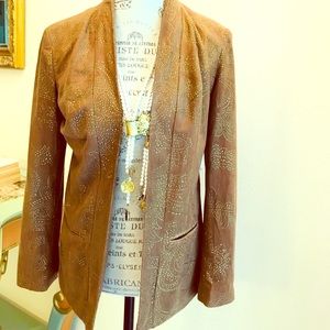 Bronze-colored blazer.